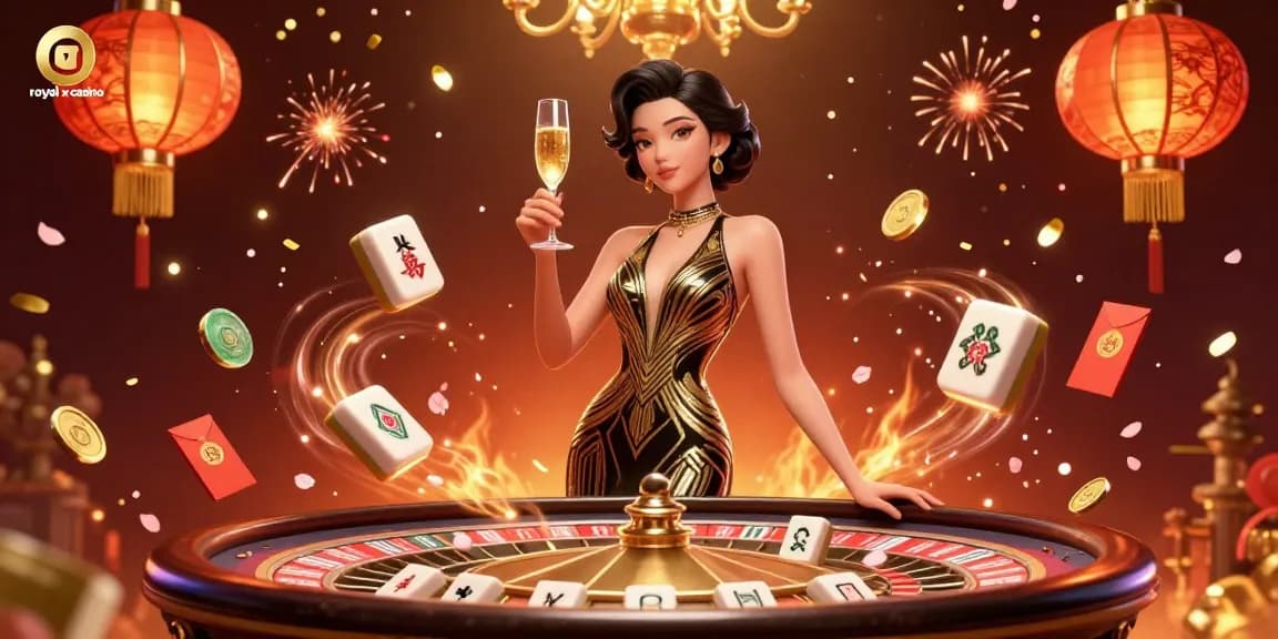 Experience the royal x casino with lively gameplay featuring elegant motifs, vibrant fireworks, and exciting game elements.