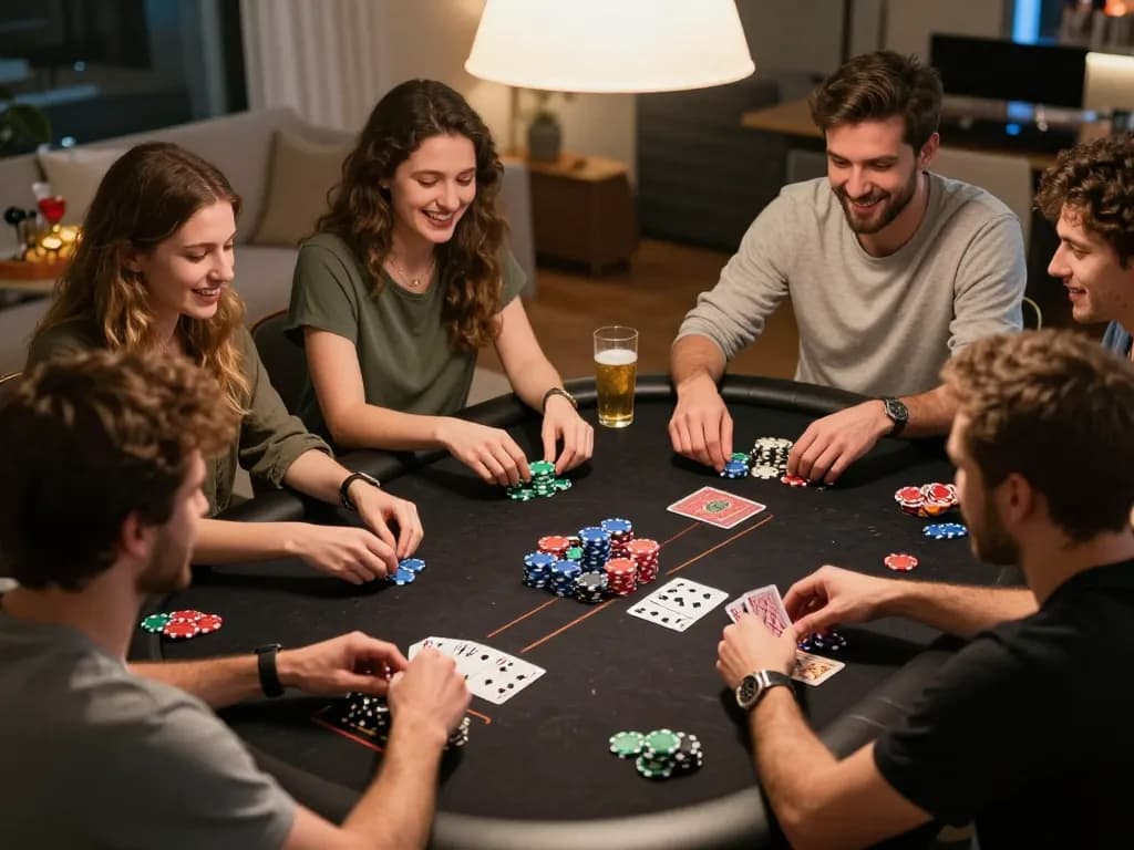 Malam poker SPBO berkumpul bersama teman-teman menikmati permainan strategis dan camilan