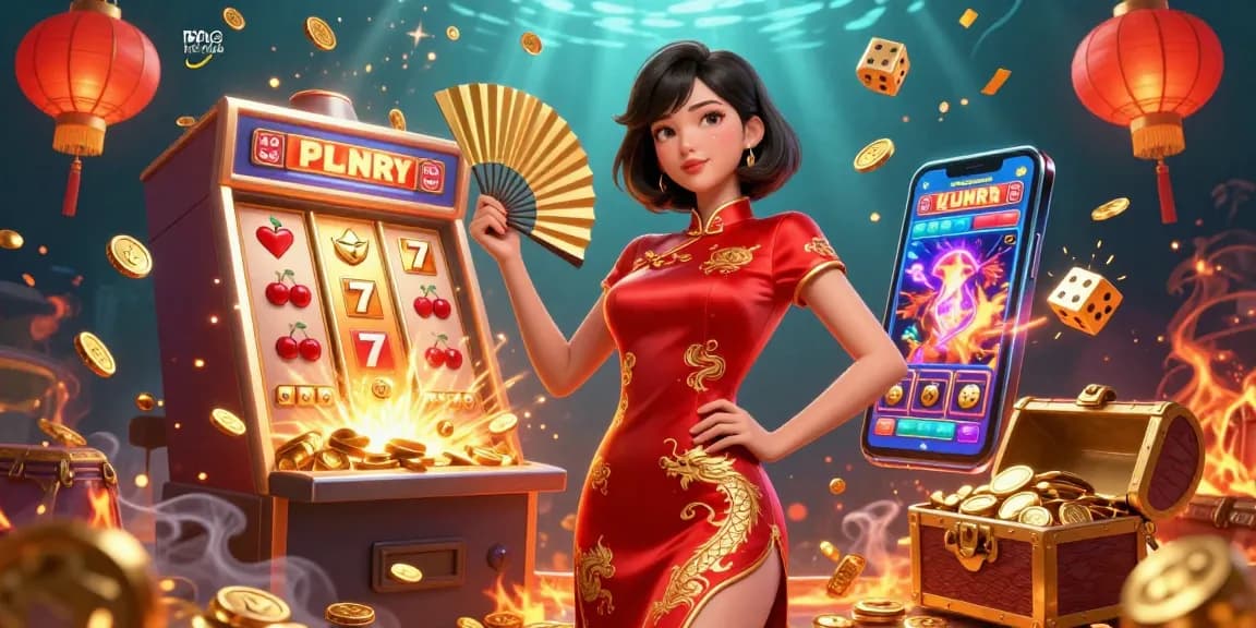 Tải hitclub to enjoy vibrant casino games surrounded by gold coins and dynamic slot machine elements.