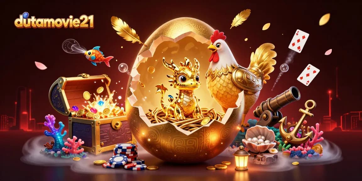 Catch the action at dutamovie21 where the golden dragon sits amidst vibrant poker chips and cinematic lights.