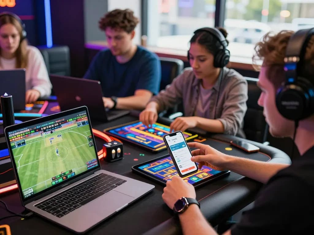 Kuwin online gaming players immersed in sports betting and casino games