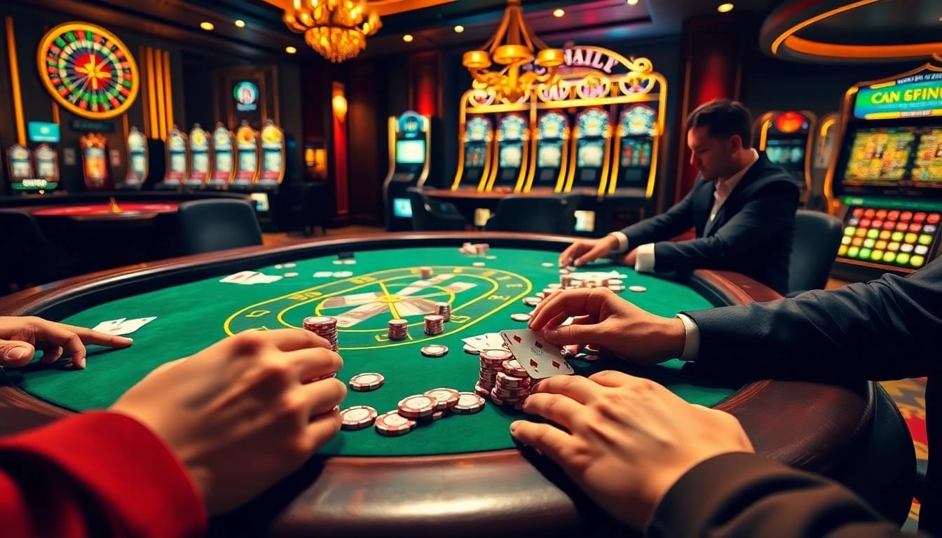 Experience the excitement of E2bet with vibrant casino visuals showcasing poker chips and cards.