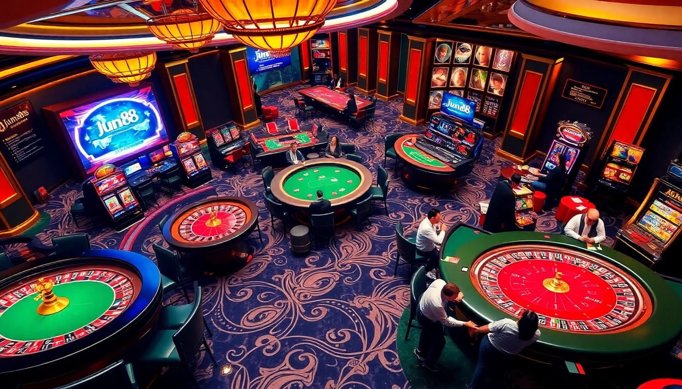 Experience thrilling online gambling at Jun88 with vibrant casino games and winning opportunities.