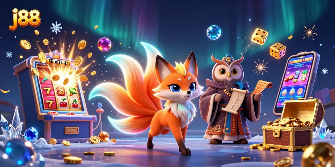 Experience j88 slot excitement with vibrant characters and game elements bursting with energy.
