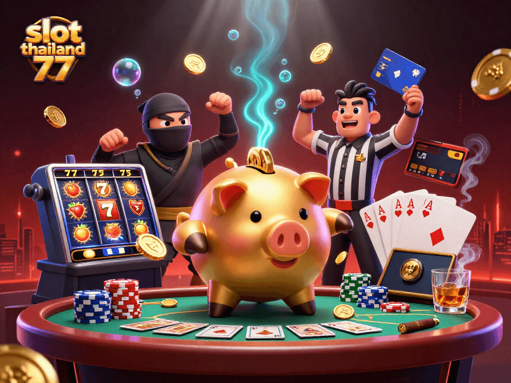 Engage in thrilling gameplay with slot thailand 777's vibrant casino scene featuring characters and dynamic elements.
