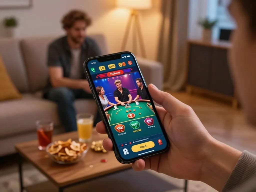 Engaging gameplay on the 123bmvp mobile casino app showcasing live dealer excitement