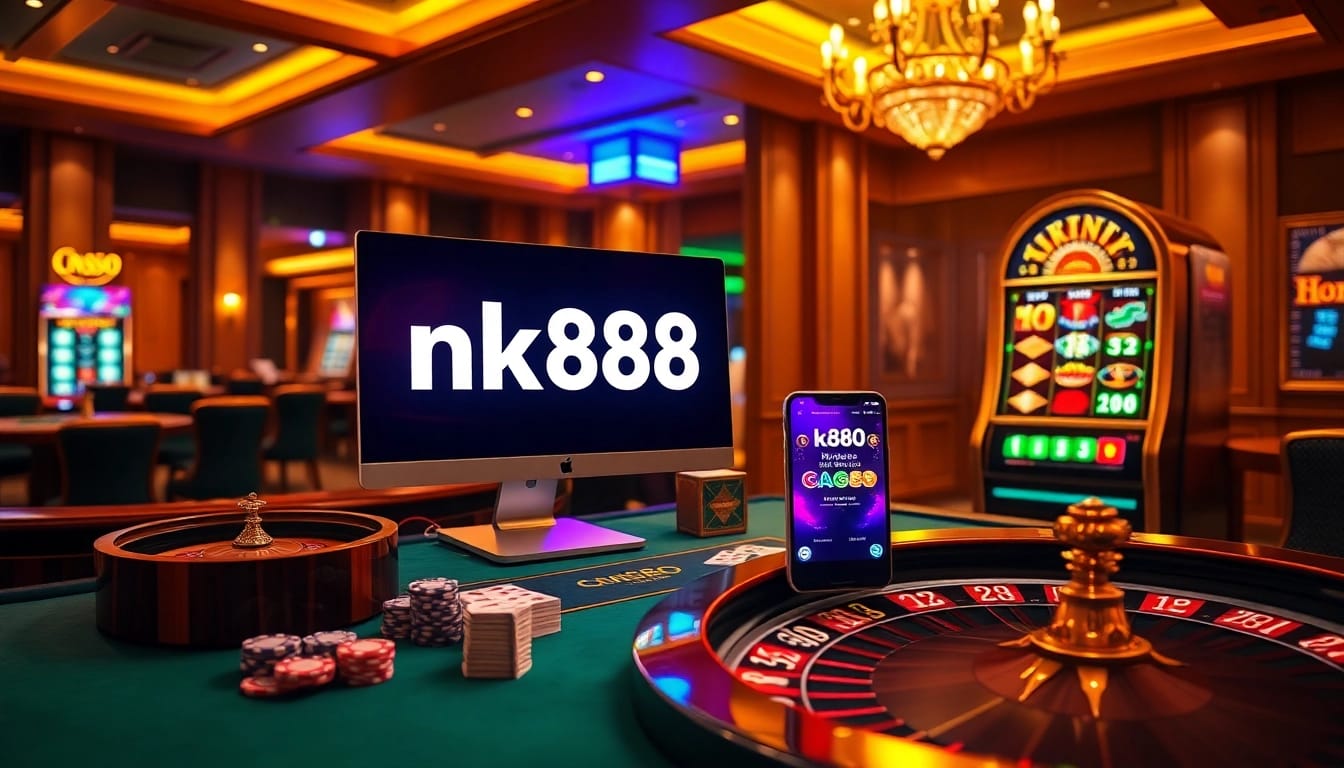 Experience the thrill of nk88 online casino with vibrant gaming visuals and exciting betting action.