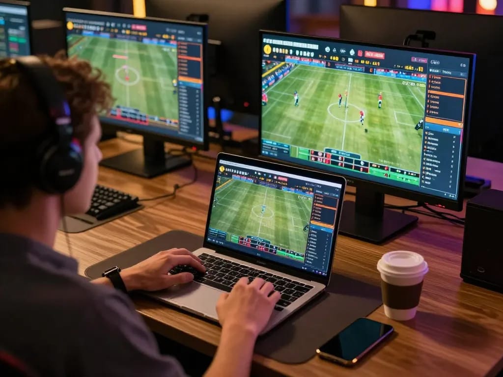 Kuwin sports betting in action with live match displays and engaging atmosphere