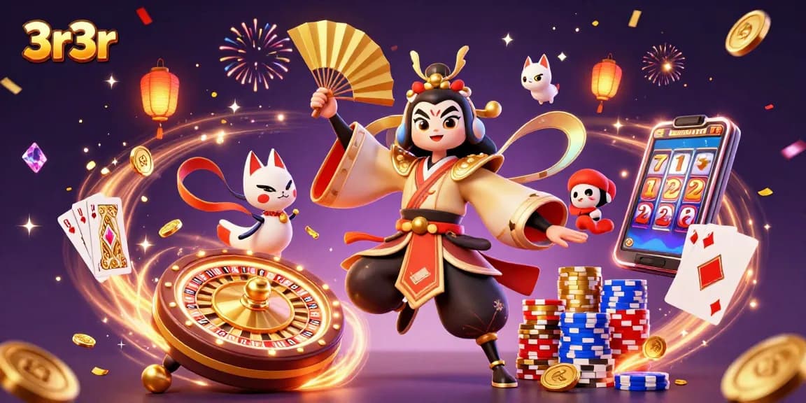 Experience the thrilling 3r3r action with cascading coins and vibrant gaming elements.
