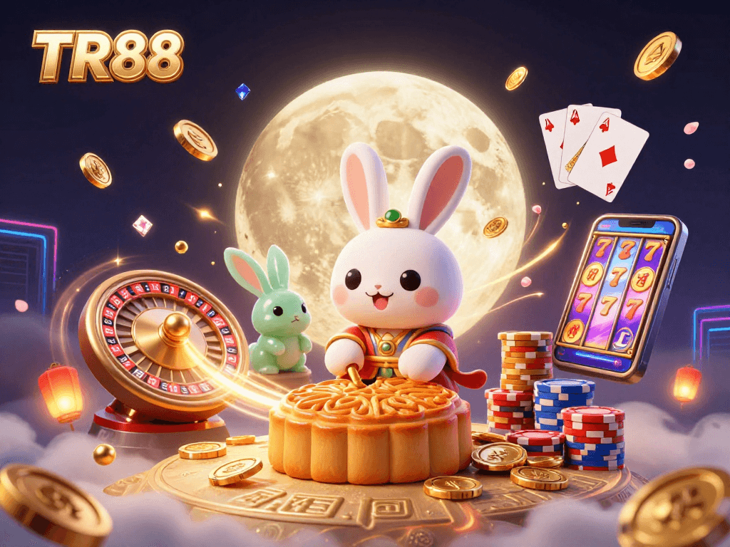Experience thrilling gameplay at TR88 with dynamic casino elements and enchanting moonlit scenery.