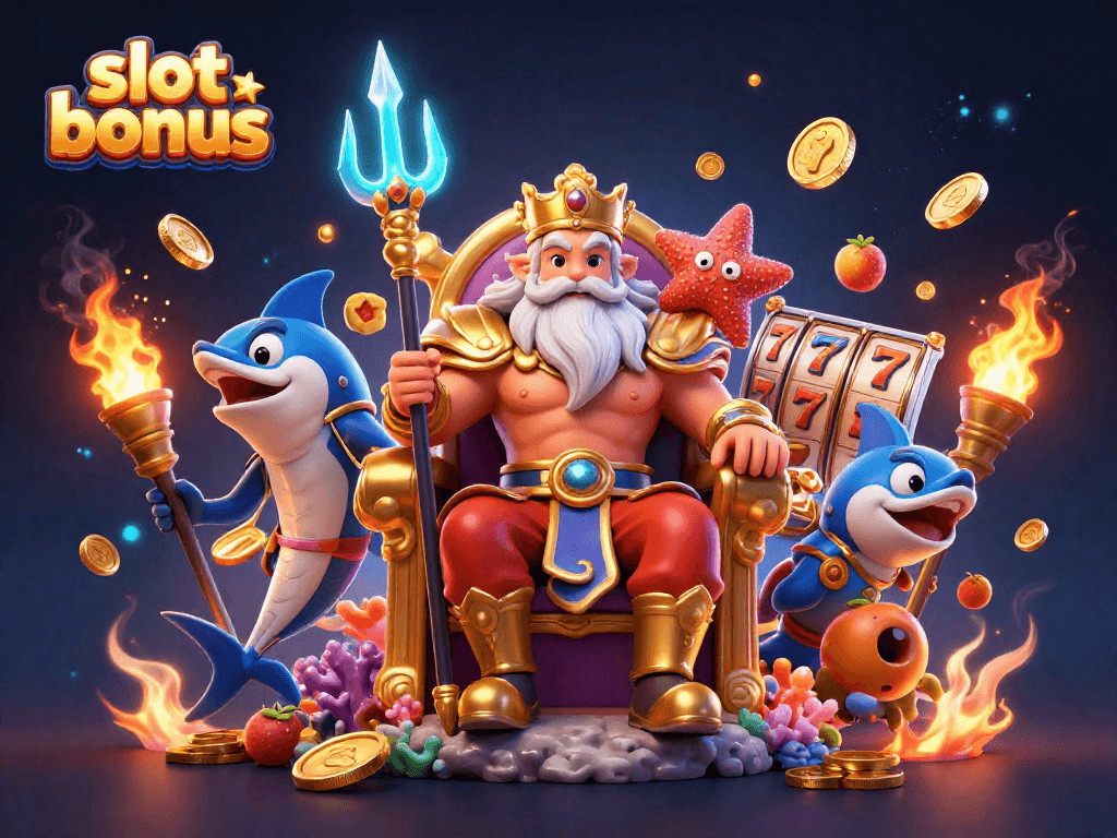 Experience an exciting slot bonus adventure with vibrant 3D characters and dynamic symbols.