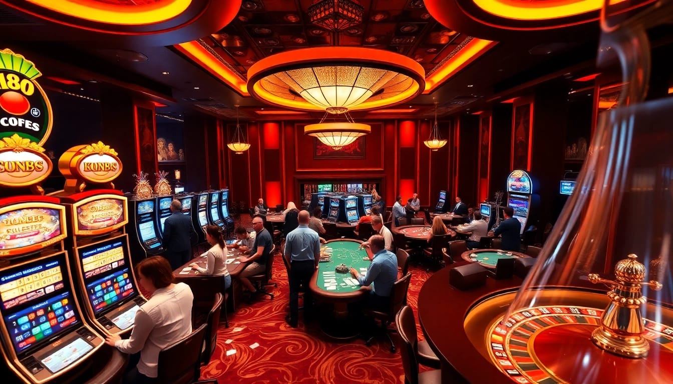 Experience the excitement of gaming at king88 casino with vibrant tables and engaging players.