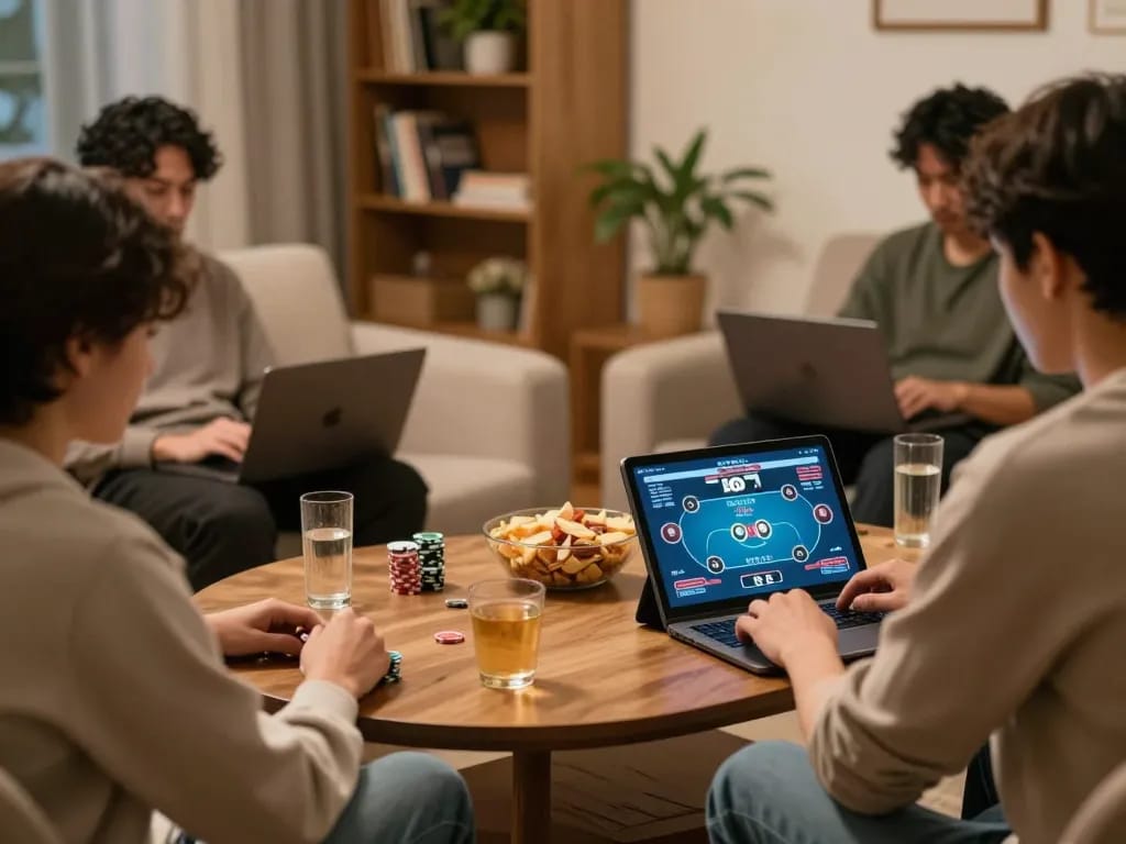 Experience thrilling online poker gameplay on 789win com within a cozy home setting.