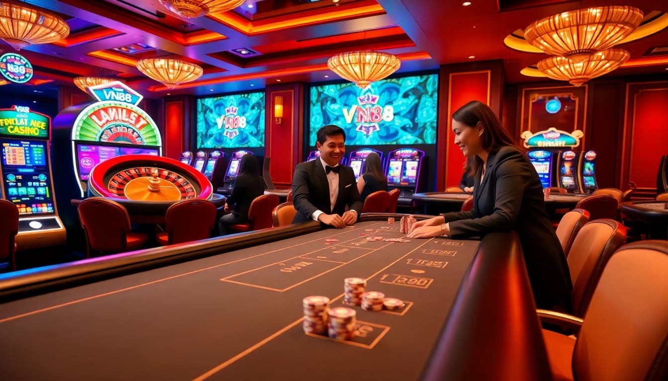 Feel the thrill of VN88's online casino with engaging poker and slot game action.