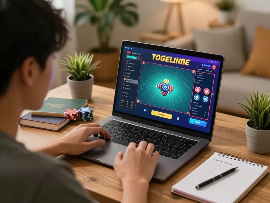 Engaging in online gaming on togel, strategizing with notes and chips for better harga toto odds