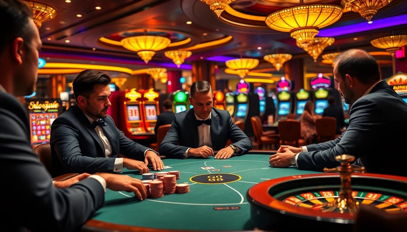A professional QH88 casino scene capturing intense poker action with vibrant colors and immersive lighting.