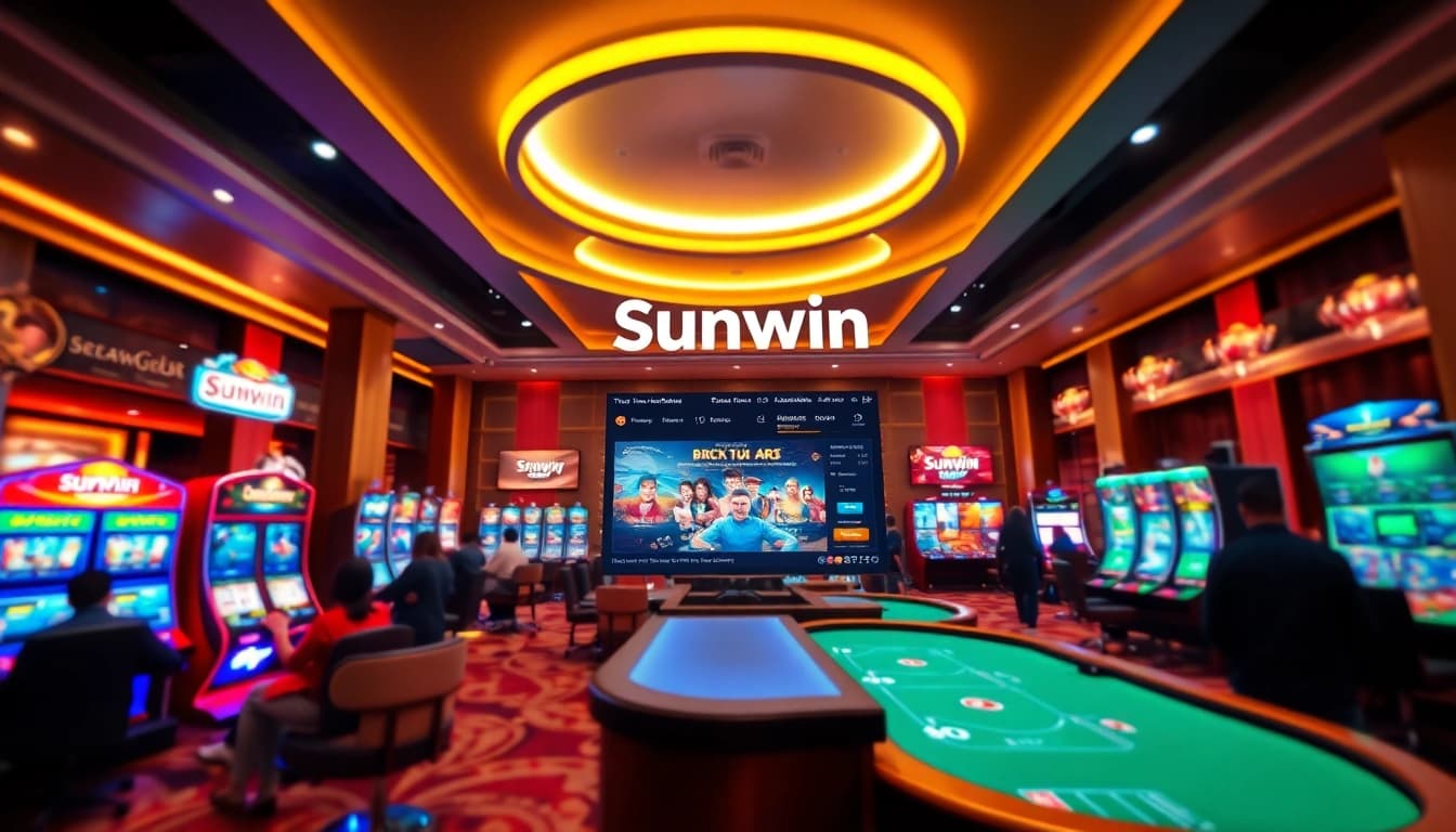 Sunwin gaming interface showcasing diverse casino games and user-friendly design.