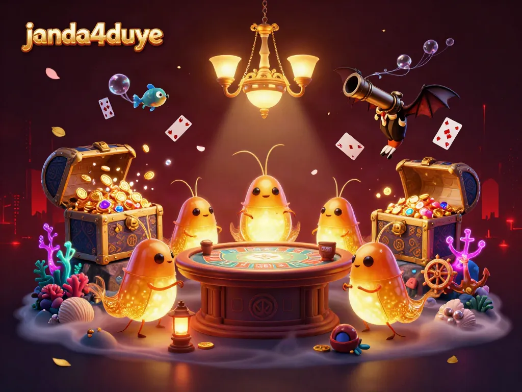 Janda4duye menghadirkan ilustrasi kasino yang menakjubkan dengan tokoh cacing berpendar dan dealer kelawar