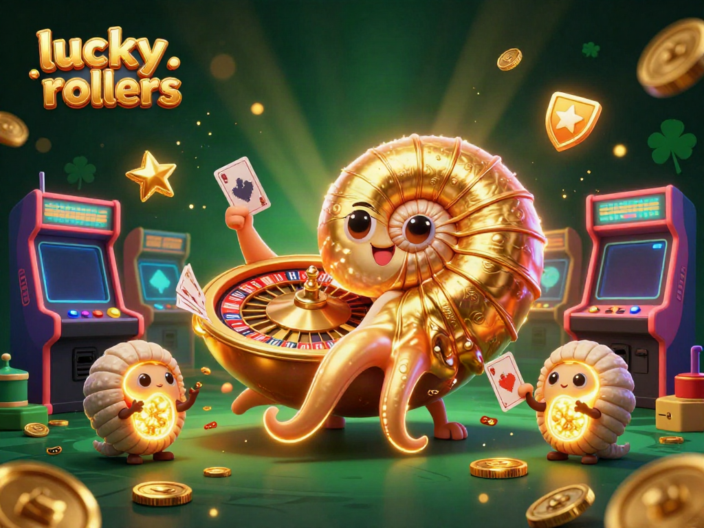 Experience thrilling wins at lucky rollers casino with our vibrant gaming illustration.
