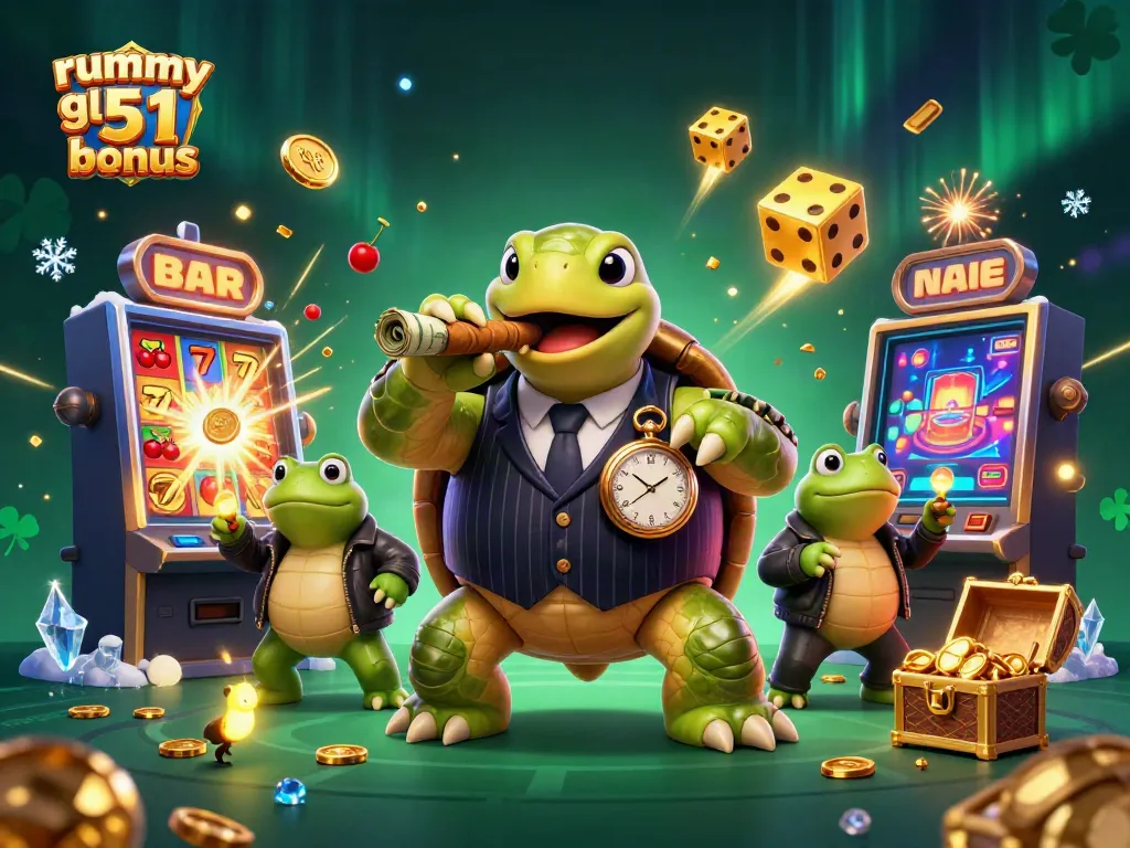 Gali rummy glee 51 bonus dengan karakter kartun beraksi di kasino