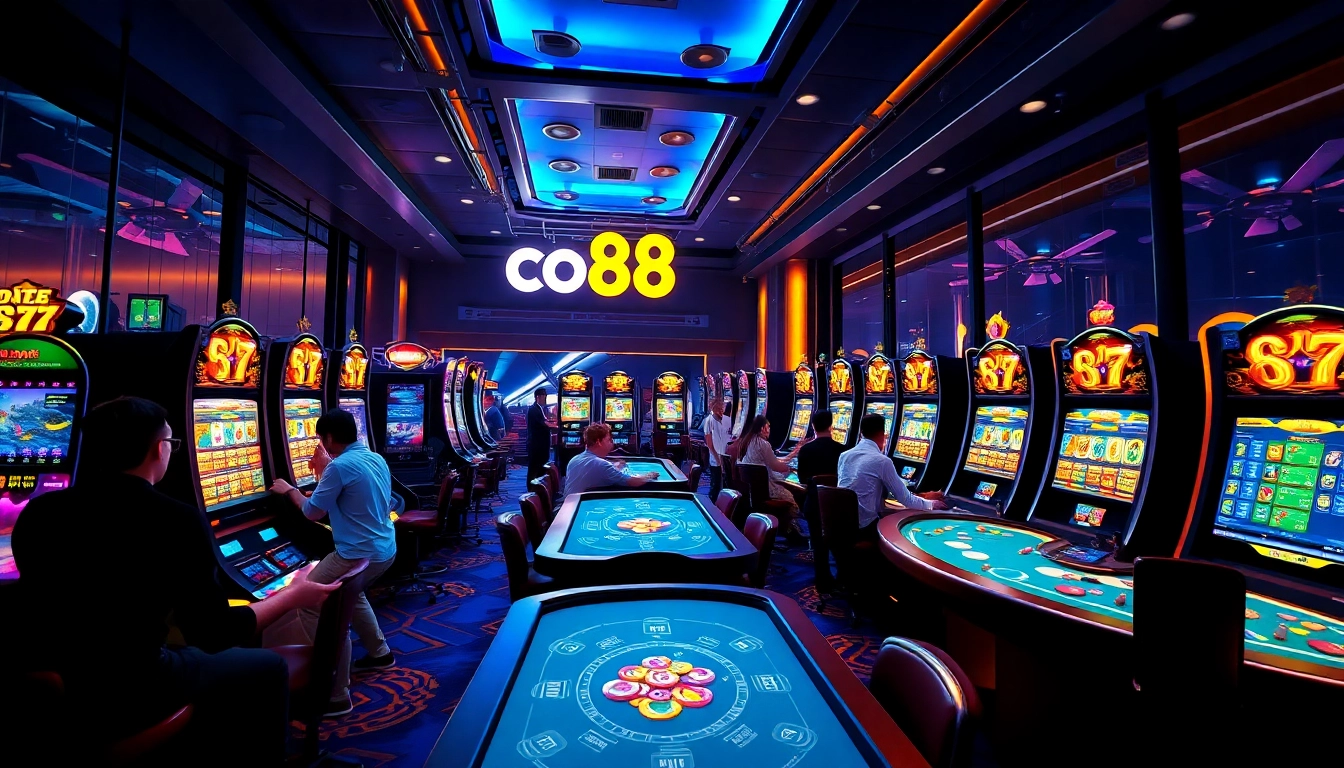 Engaged players enjoying a live casino experience at co88, showcasing excitement and innovation in online gambling.