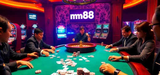 Experience the thrill of mm88 at a luxurious casino gaming table.