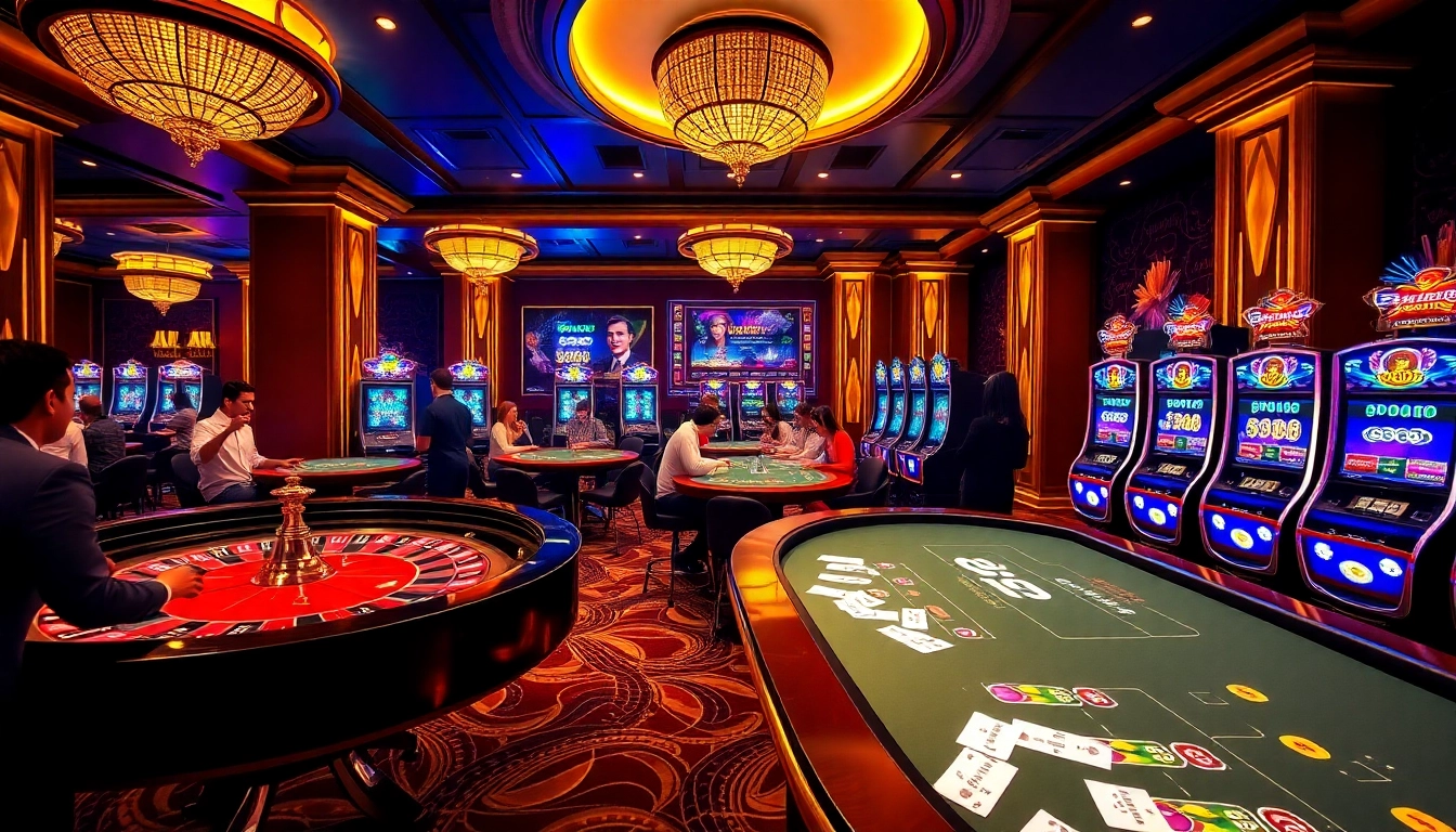 Players enjoying their time at 888new.com in a luxurious casino environment with vibrant games.