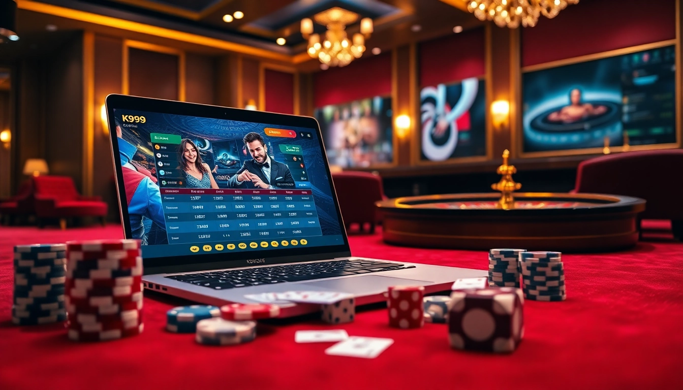 Experience K9K9 online gambling with vibrant visuals of casino tables and engaging gameplay.