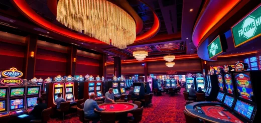 在優塔的華麗賭場內，閃亮的插槽機和激動人心的遊戲氛圍熙熙攘攘。