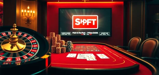Shop tft enticing promotions displayed on a luxury casino table with poker chips and cards.