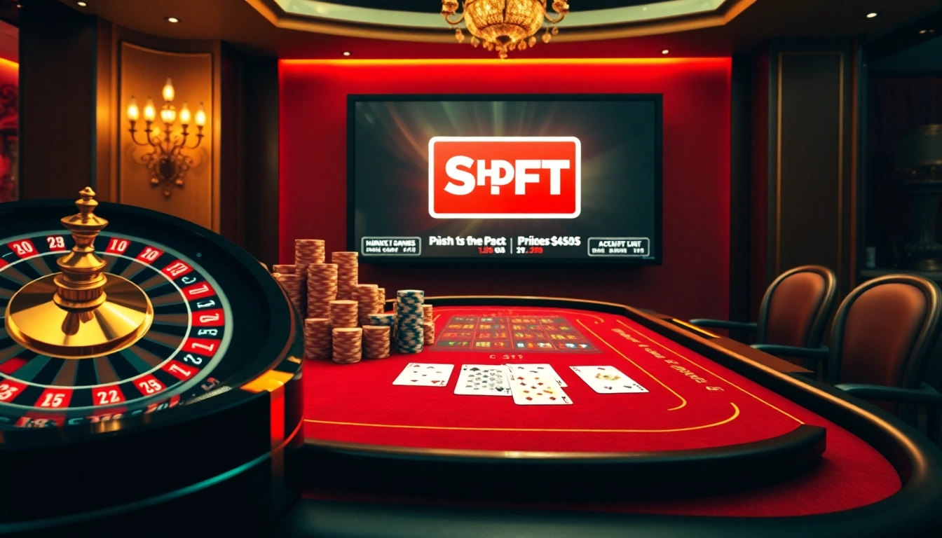 Shop tft enticing promotions displayed on a luxury casino table with poker chips and cards.