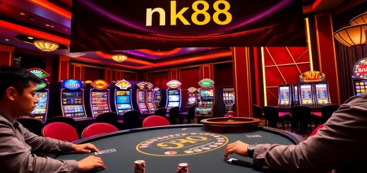 Experience the thrill of gambling at nk88 with vibrant casino elements and engaged players.