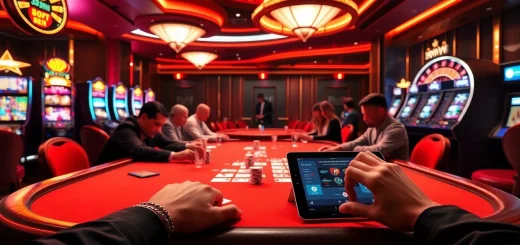 33win players engaging in high-stakes poker amidst luxurious casino atmosphere.