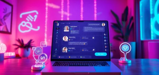 Engaging AI chat porn scene with interactive avatars and chat interface.
