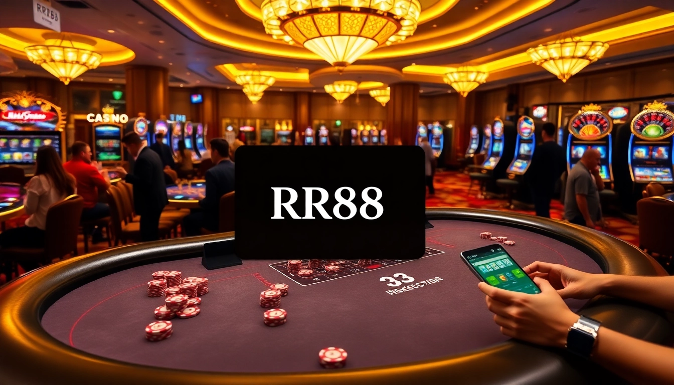 RR88 players enjoying a lively online casino atmosphere with vibrant games and secure betting experiences.