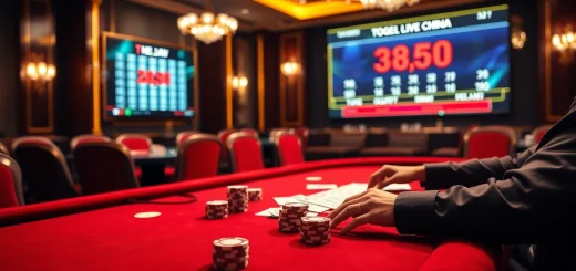 Experience the thrill of togel china on a luxurious casino table with elegant poker chips.