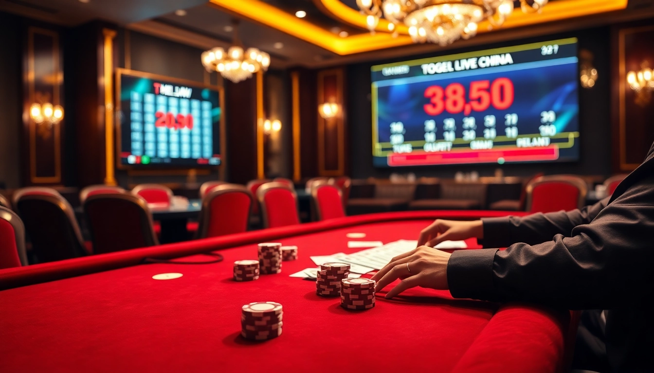 Experience the thrill of togel china on a luxurious casino table with elegant poker chips.