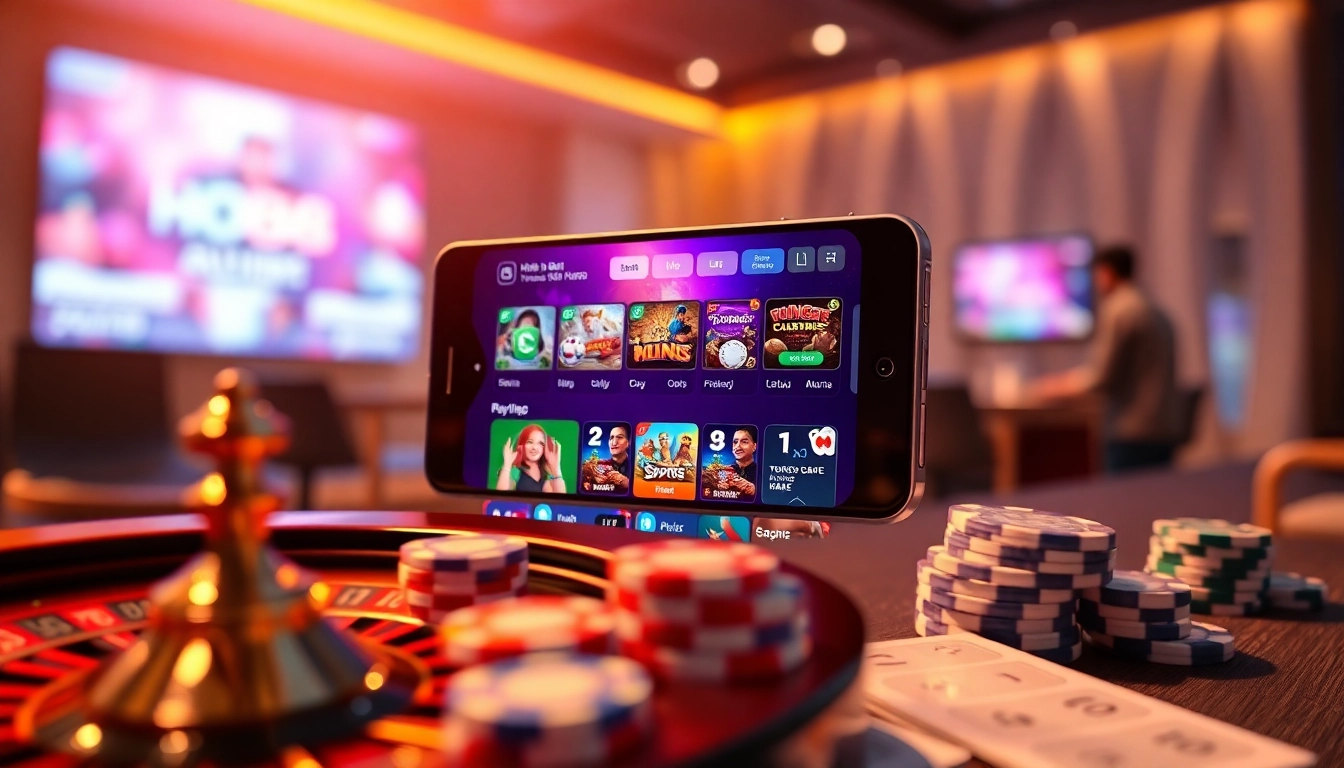 Exciting Ho88 online gambling app experience showcasing casino games and sports betting.