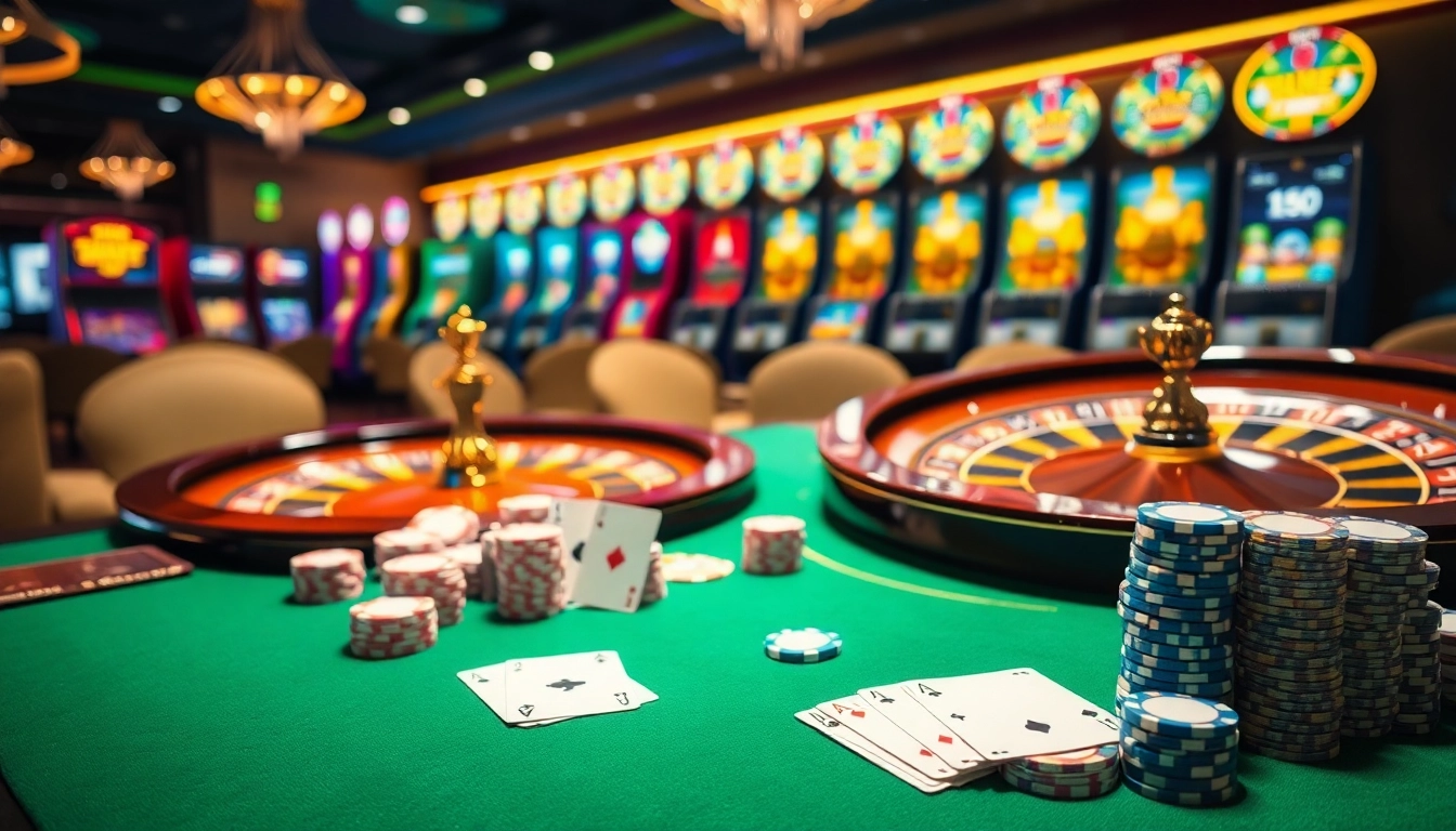 Experience high-stakes gaming at https://123b.ing/ with vibrant casino tables and excited players.