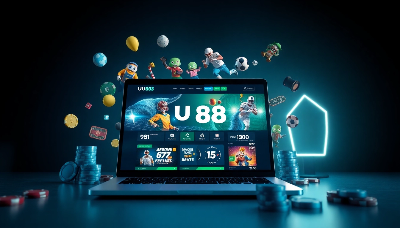 UU88 online gaming platform showcasing modern user interface and engaging game elements.