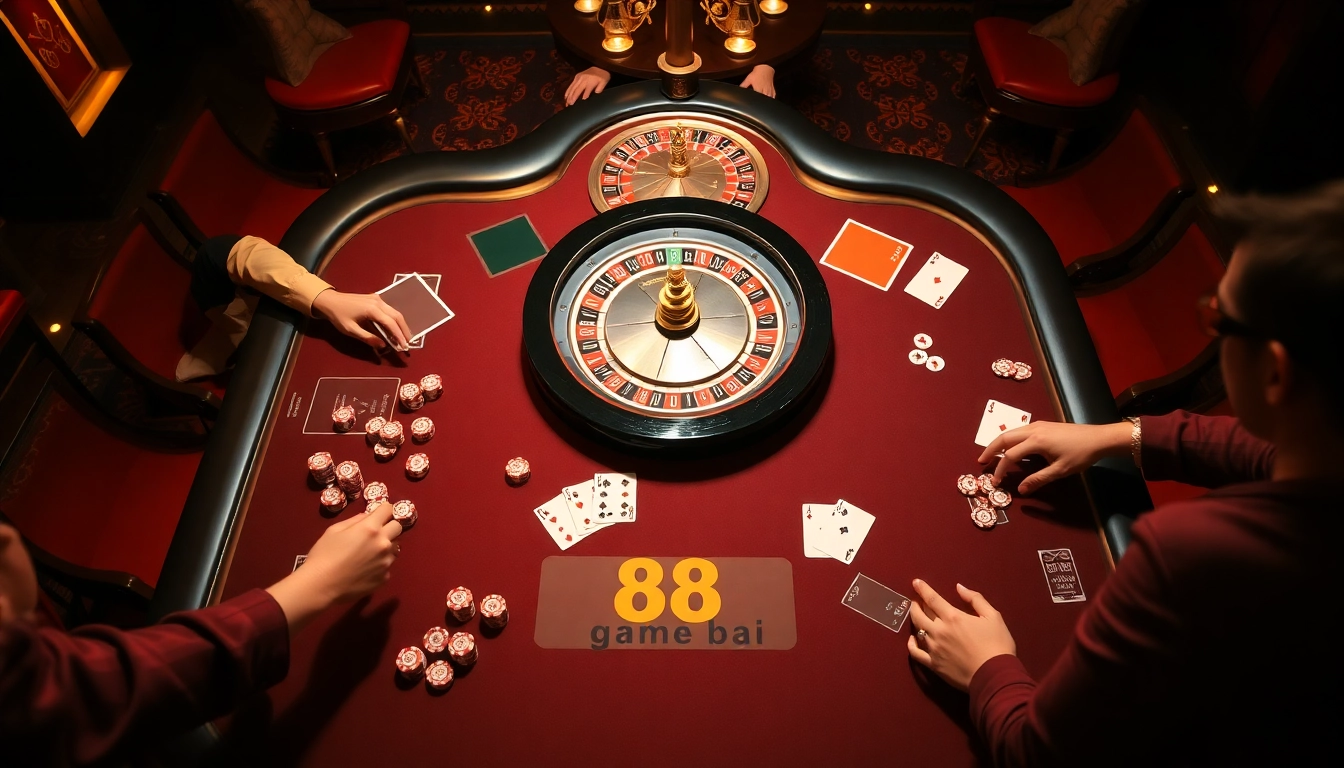 Experience thrilling gameplay in 68 game bài with vibrant poker action and luxurious casino elements.