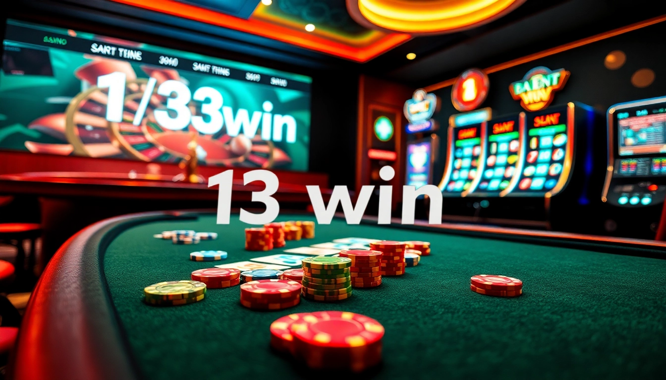 Experience thrilling casino action with 13win's vibrant gaming atmosphere and elegant gaming tables.