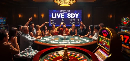 Experience live sdy excitement at a luxurious casino filled with players and real-time results.