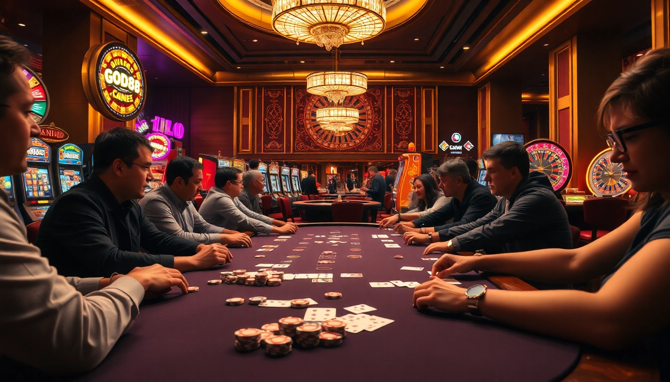 Experience the thrill of intense poker at good88 with luxurious casino elements.