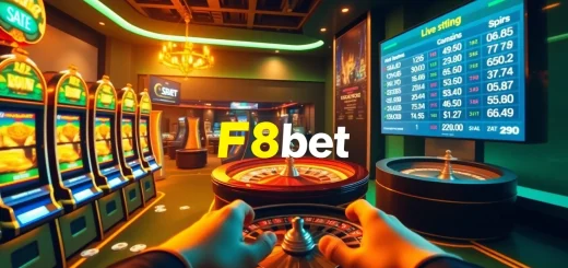 Players engaging with the F8bet online casino interface featuring vibrant games and betting options.