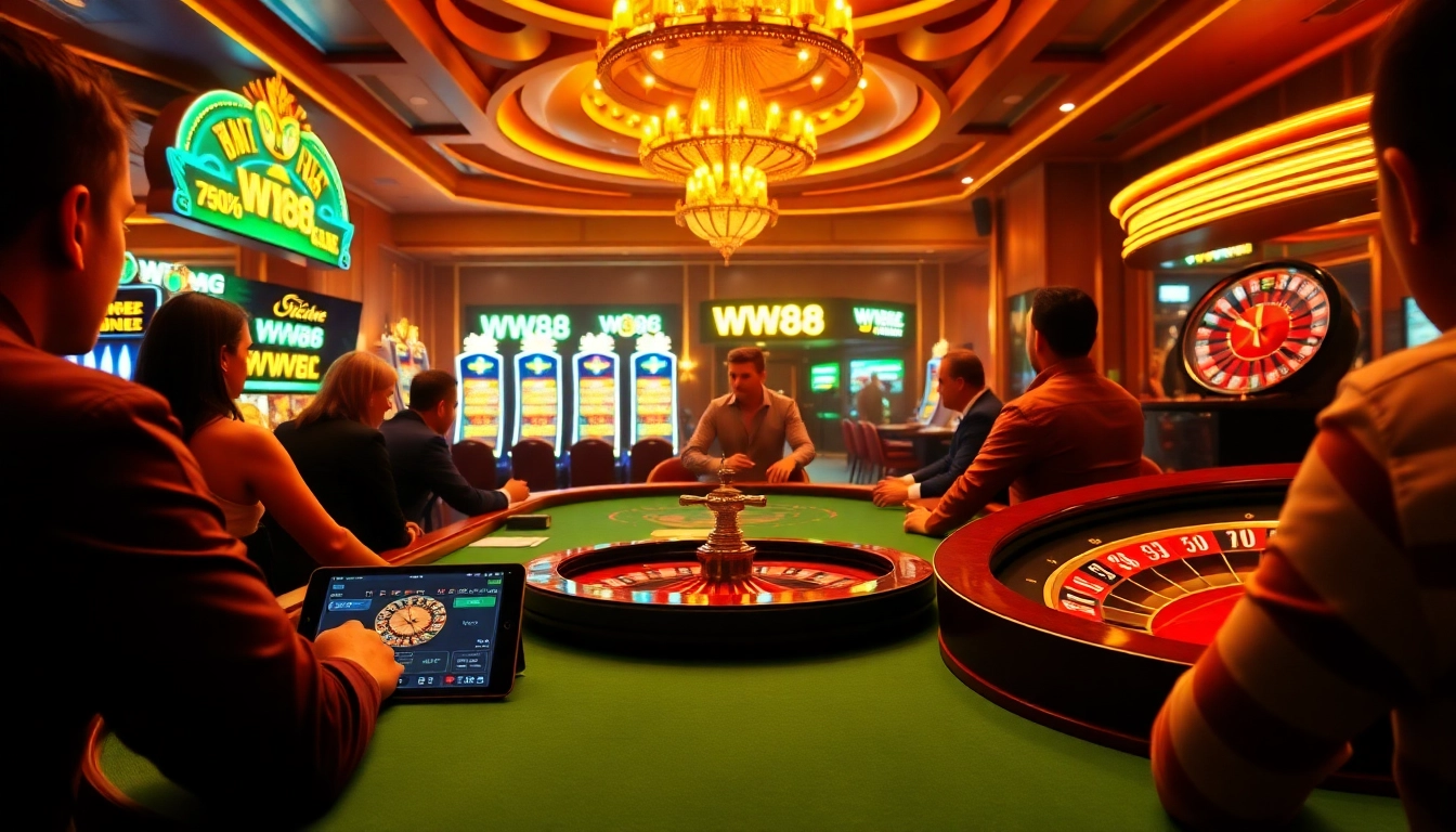 Experience the thrill of gambling at WW88 with engaging casino tables and vibrant slots.