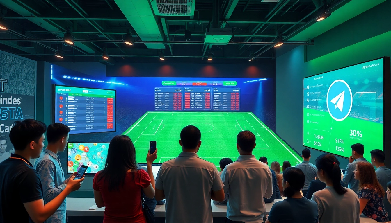 Dynamic keonhacai sports betting scene featuring live odds and engaging players.