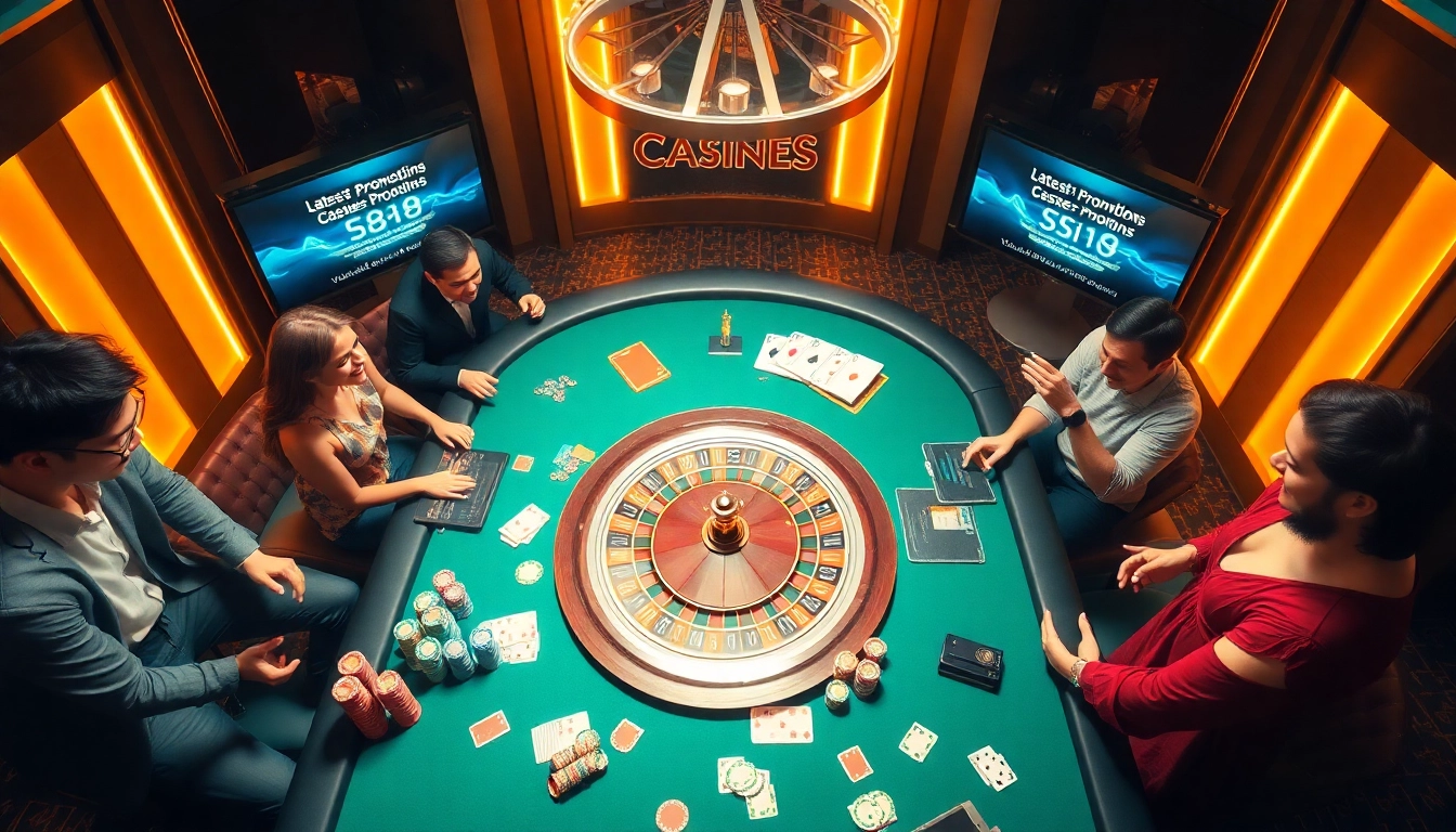 Excited players engage in high-stakes gambling at a casino table featuring S 8 promotions.