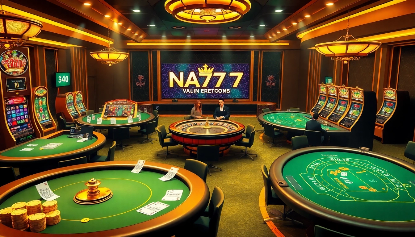 Experience the thrill of NA777 with vibrant casino tables, professional dealers, and exciting gameplay.