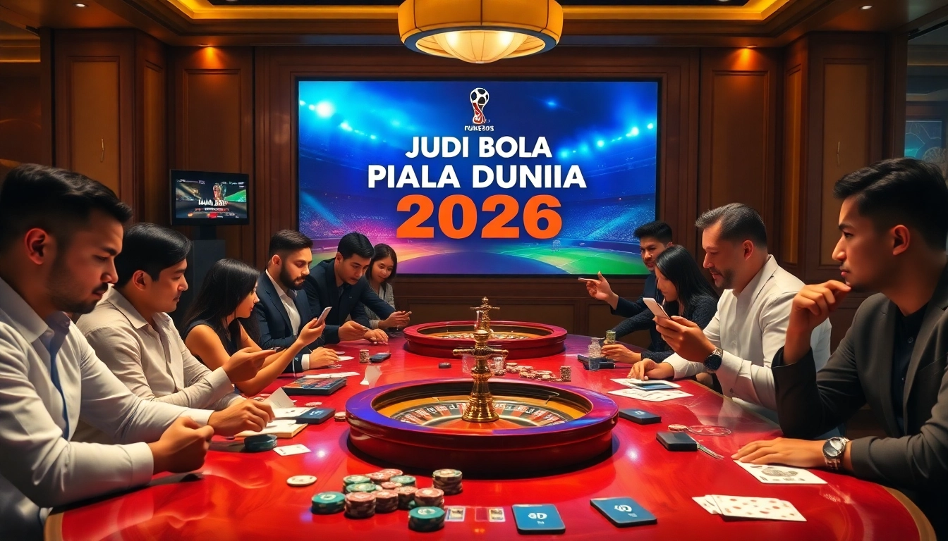 Engage in thrilling Judi Bola Piala Dunia betting at a luxurious casino.